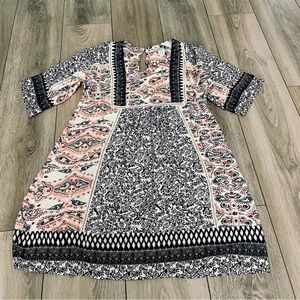 Sundance My Favorite Dress Boho Peasant Patchwork Floral Kimono Sleeve XS